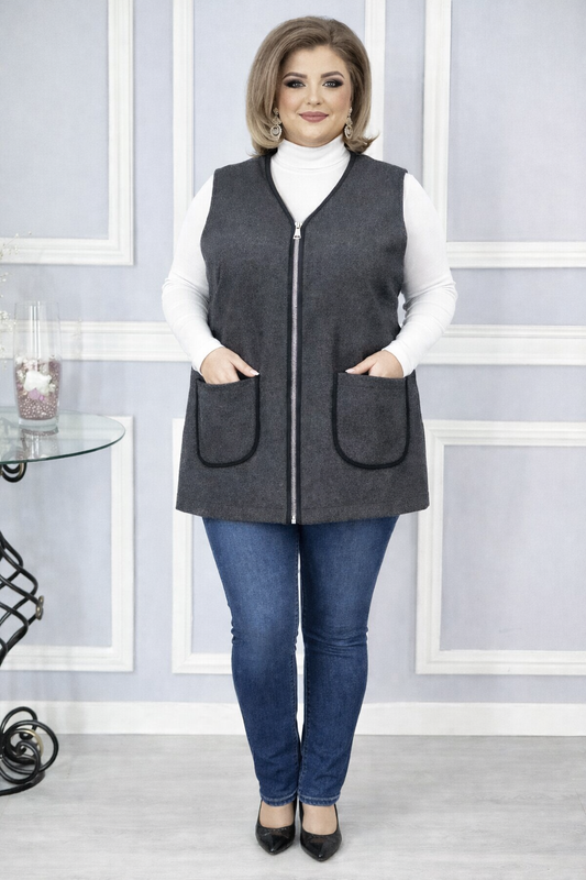 Vesta din stofa de palton